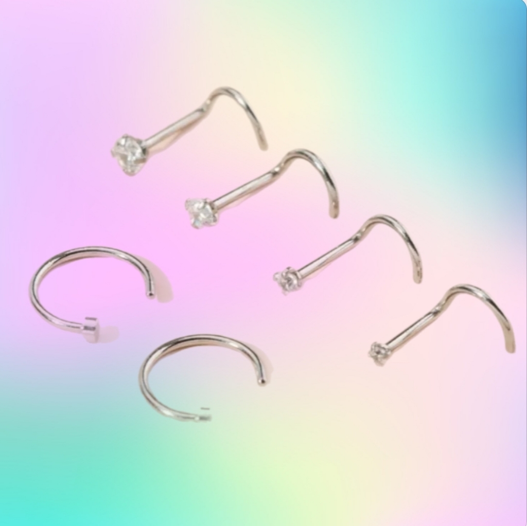 6 Nose Rings